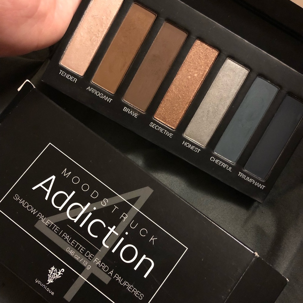 Younique palette only swatched.